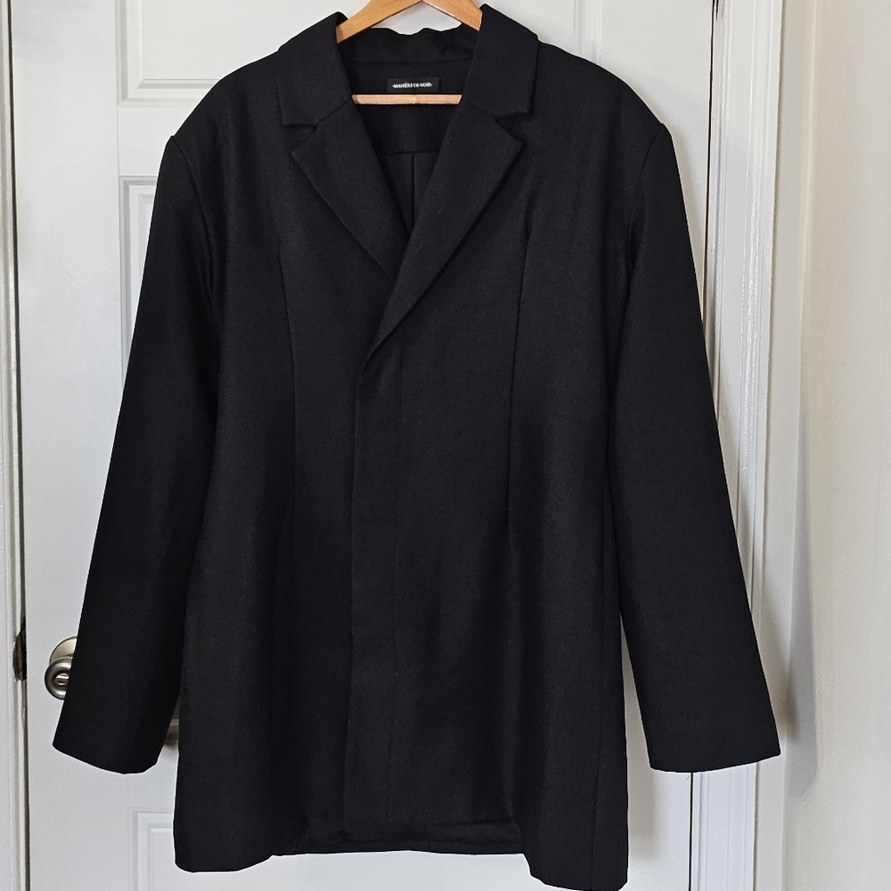 Maniere De Voir Structured Black Blazer Dress - Picture 3 of 8